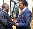 Le président Joseph Kabila et son homologue Denis Sassou Nguesso à Kinshasa. PRESSE PRESIDENTIELLE.