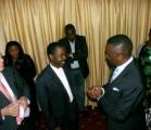 Les Hon. Augustin Katumba Mwanke (à g.) et Vital Kemerhe (à dr.) lors de l’annonce vendredi 9 novembre 2007 au GHK à Kinshasa de la restructuration de l’Amp.